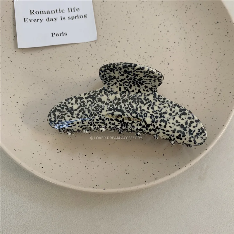 10,5 см, новинка, стиль «леопард», с принтом в виде мрамора ацетат заколка для волос «Гладиатор» с ремешками захватить акула зажим для волос аксессуары для волос заколки для волос