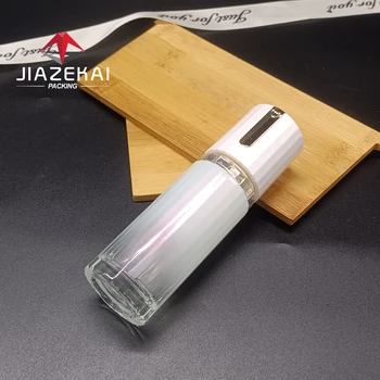 Clear Glass 40ml l Lotion Bottle with White Screw Cap Lid for Skin Care Serum and  Cosmetic