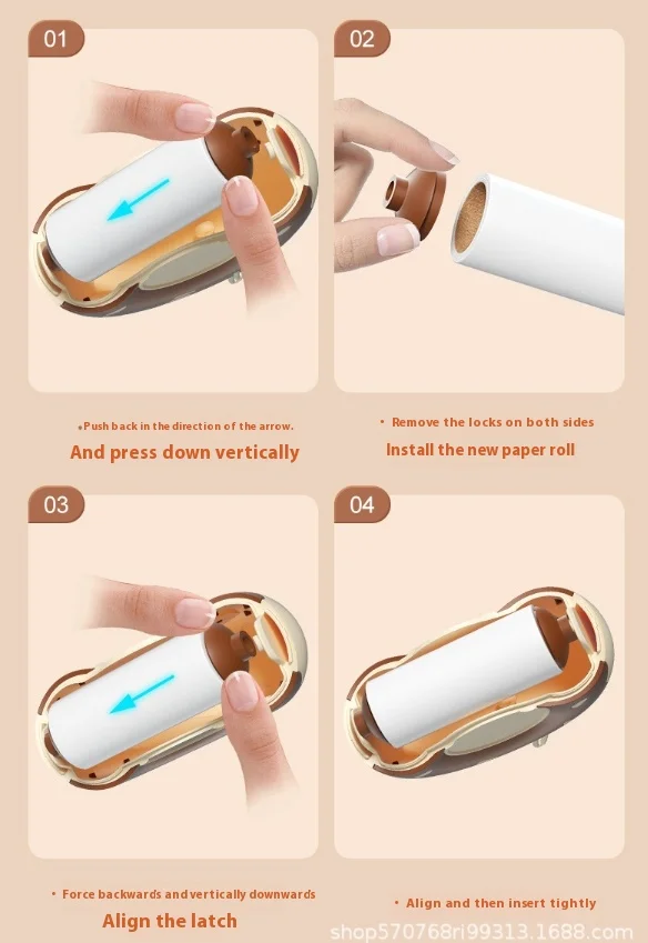 Sweet Donut Single Compartment Portable Hair Sticker Oblique Tear Type Hair Removal Tool Food Preservation Feature Household Use
