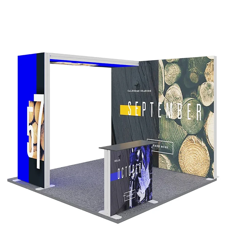 TianLang Seg Expo li tinfetaħ turi l-wirjiet tal-wirjiet Booth Light Box Factory Reklamar LED Light Box