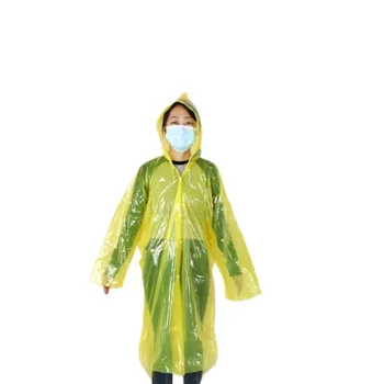 factory  direct supply high quality  hot selling Disposable raincoat portable transparent thickened adult plastic raincoat