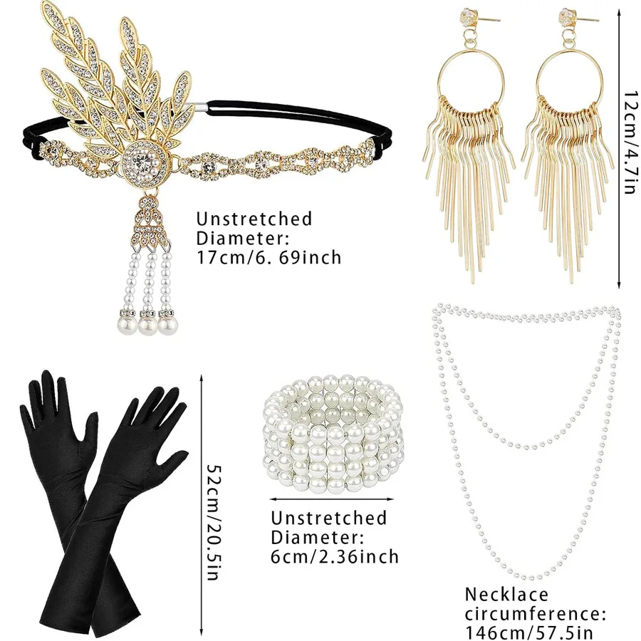 1920s Great Gatsby Accessories Set - Flapper Costume Roaring  display picture 1