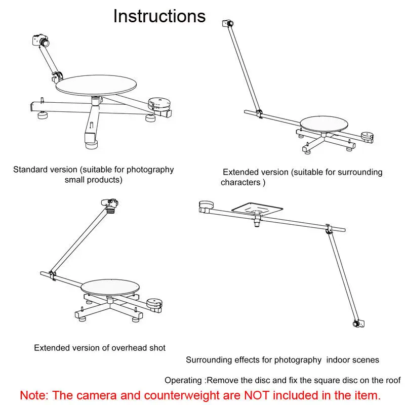 Motorized Camera Slider 360° Spinning Camera Rig With Suction Cup Base ...