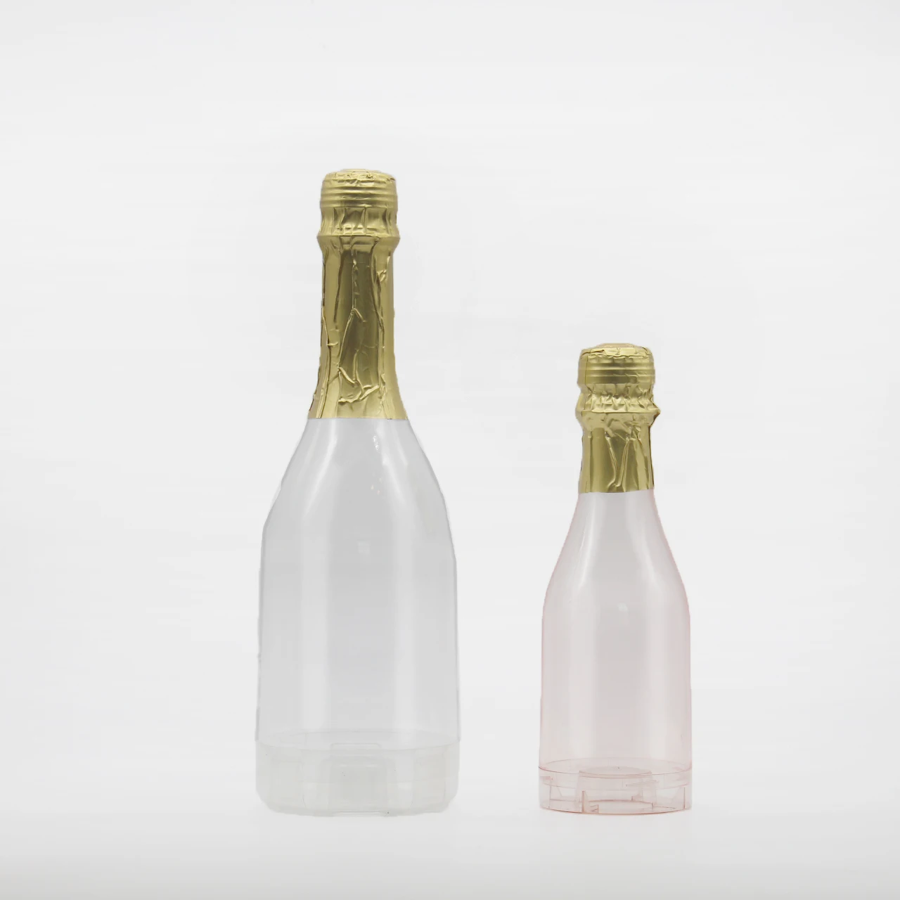 Clear Plastic Champagne Bottle With Gold Foil For Candy Packaging Buy