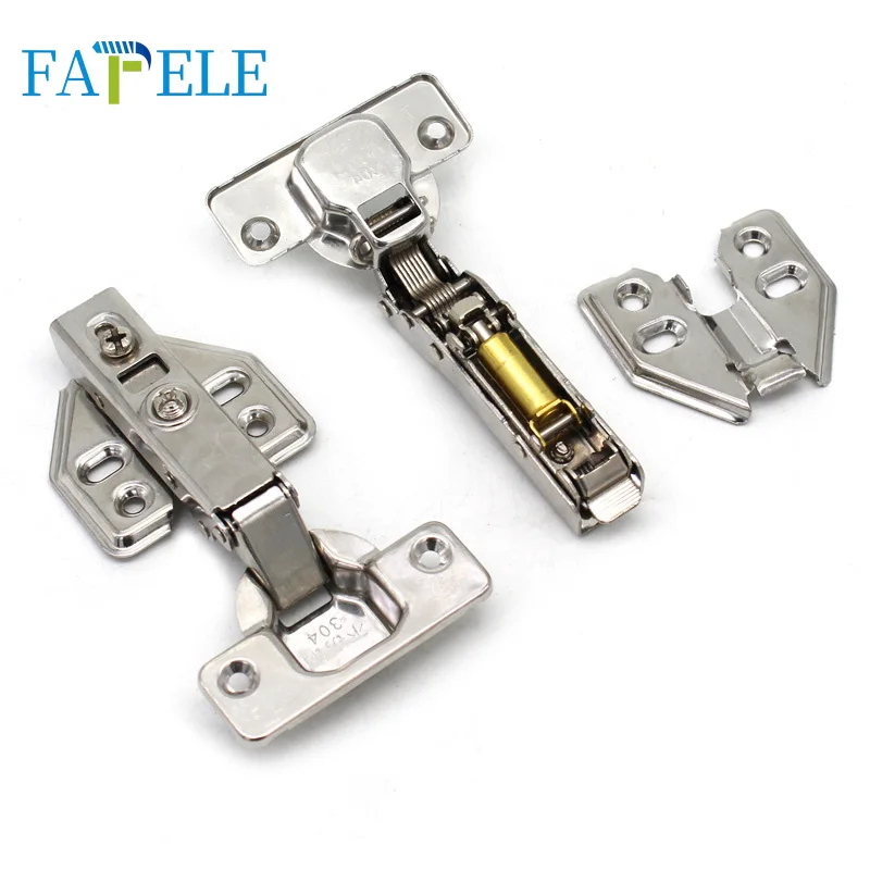 Furniture Hardware Hinge 35 Mm Buffering Full Overlay Clip On Soft