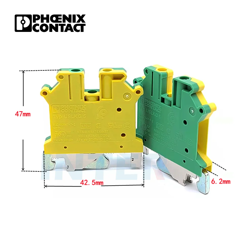 0441504 Uslkg 5 Phoenix Contact Feed Through Ground Modular Terminal