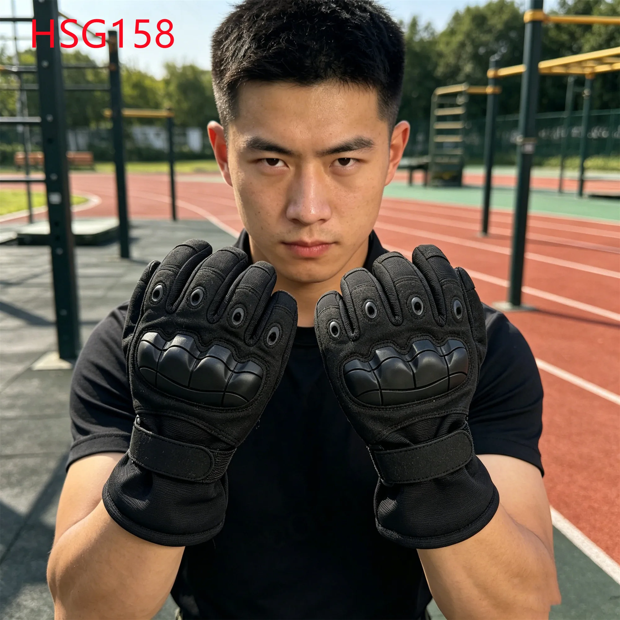 LXG,Desert Field Operation Reinforced PU Palm Tactical Gloves Field Training Ergonomic Finger Design Combat Gloves HSG158