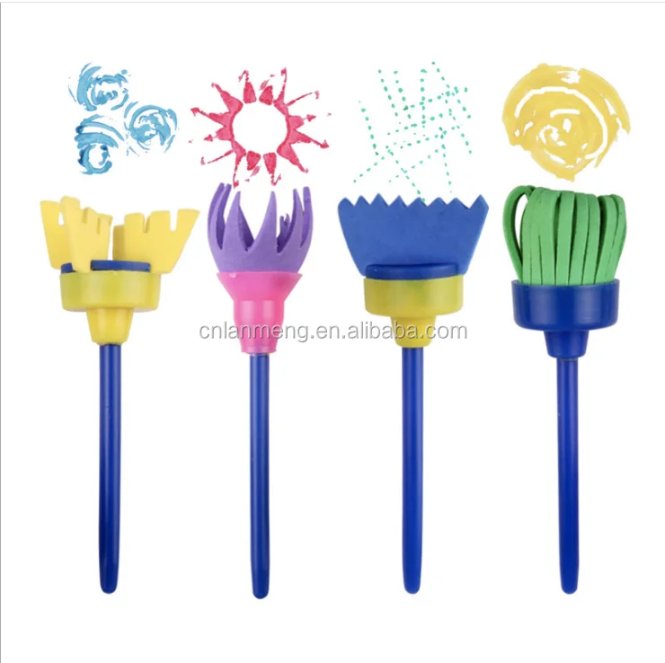 4pcs/set DIY Painting Tools Drawing Tools Flower Stamp Sponge