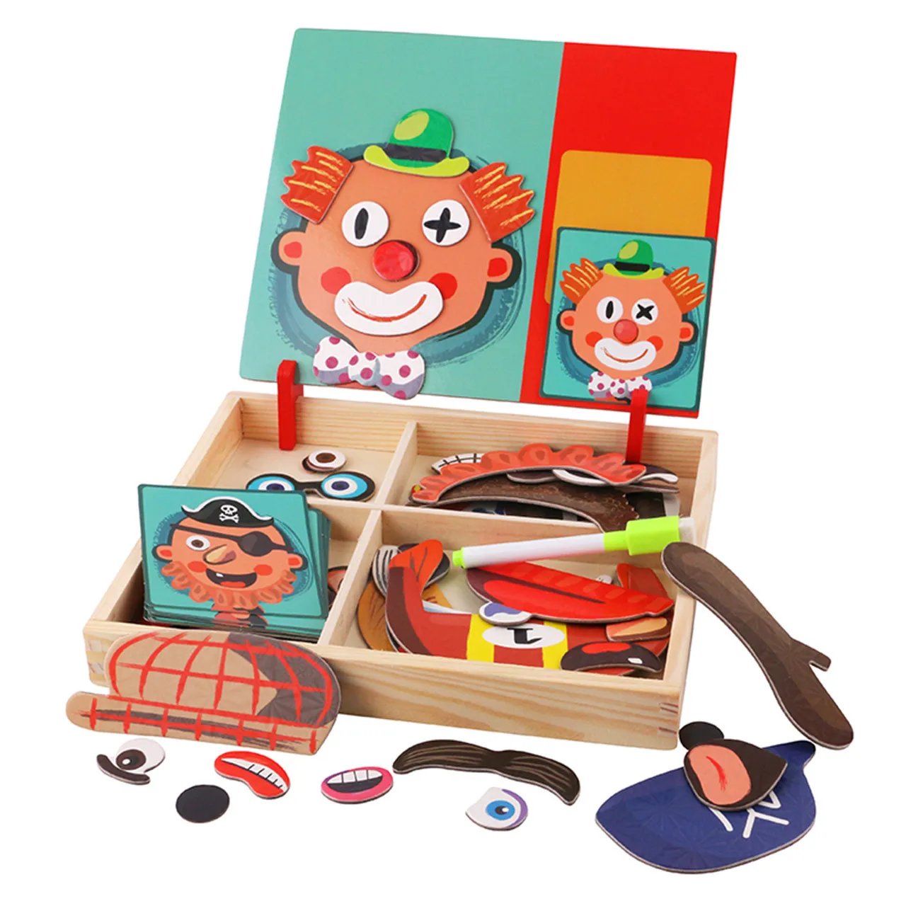 MOPUBZO Magnet Puzzle Ab 2 Jahre – 2er-Set Montessori Magnetbücher Mit 15–42 Teilen – Ideal Für Reise & Zuhause, Fördert Motorik & Logik