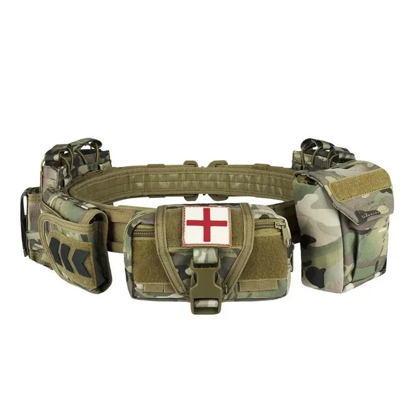 Outdoor Wear-resistant Tactical Waist Bag Storage Bag Hiking Pouch Comfortable Multifunctional Padded Belt Hunting