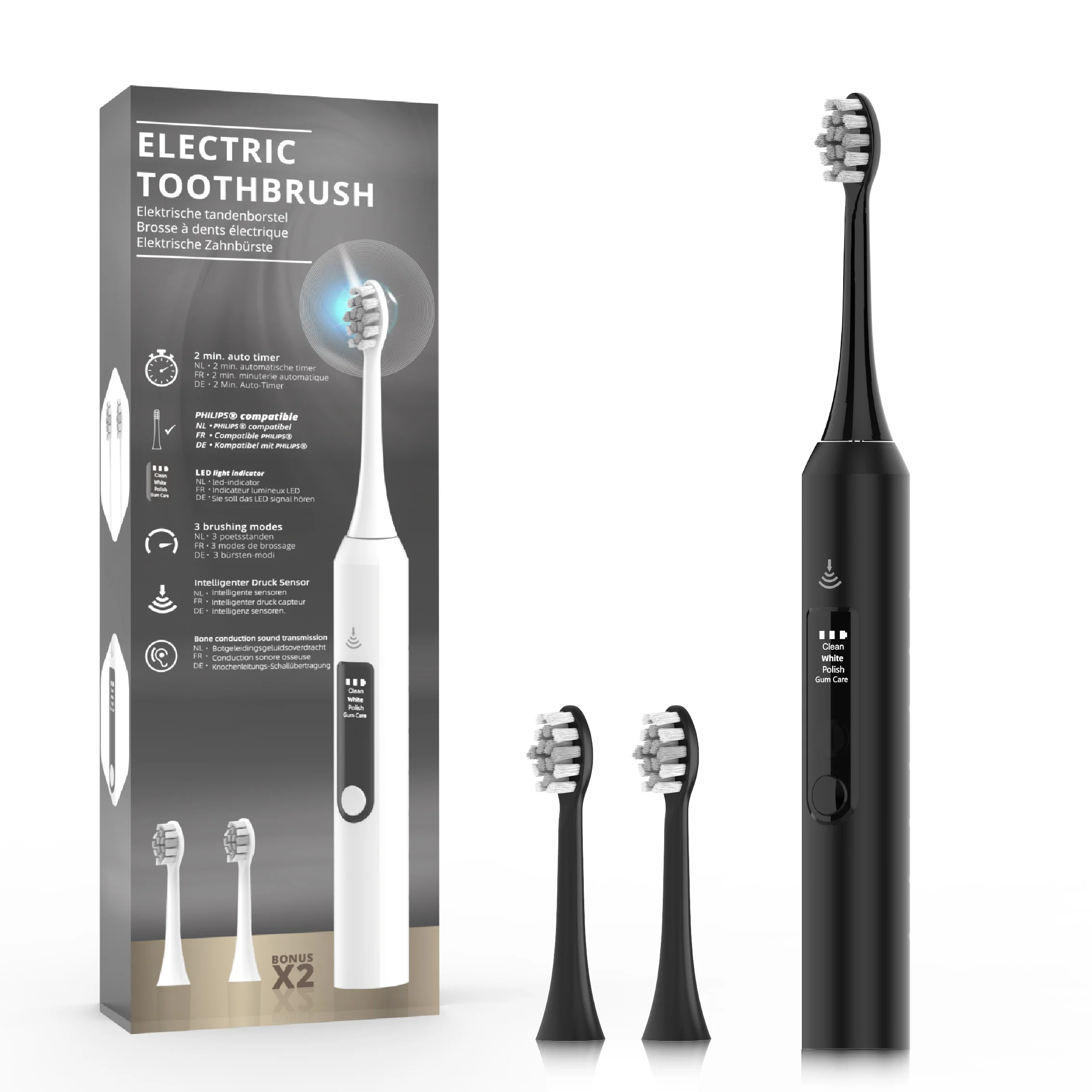 Wholesales High-Quality Efficient Cleaning Electric Toothbrush Bone Conduction Pressure Sensing Electric Tooth Brush