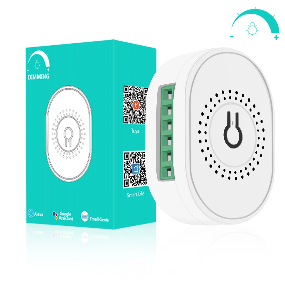 Tuya DIY Mini WiFi Smart LED Dimmer Switch Light Module App Remote Control 220V Wall Lamp on Off for Alexa Google Home