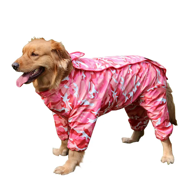 Small-large Dog Raincoat Four-legged Waterproof Jacket Labrador Doberman  Marinois Clothes Pet Costume Dogs Accessories - AliExpress