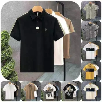 2024 Wholesale European and American new high quality tops men's polo shirts plus size men's t-shirts