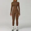 Giacca marrone + Leggings Set