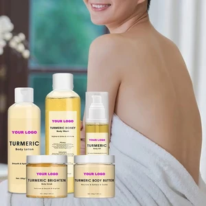 Revitalizing Body Care Set with Vitamin C & Turmeric Sensitive Skin Treatment for Brightening & Soothing Nighttime Routine