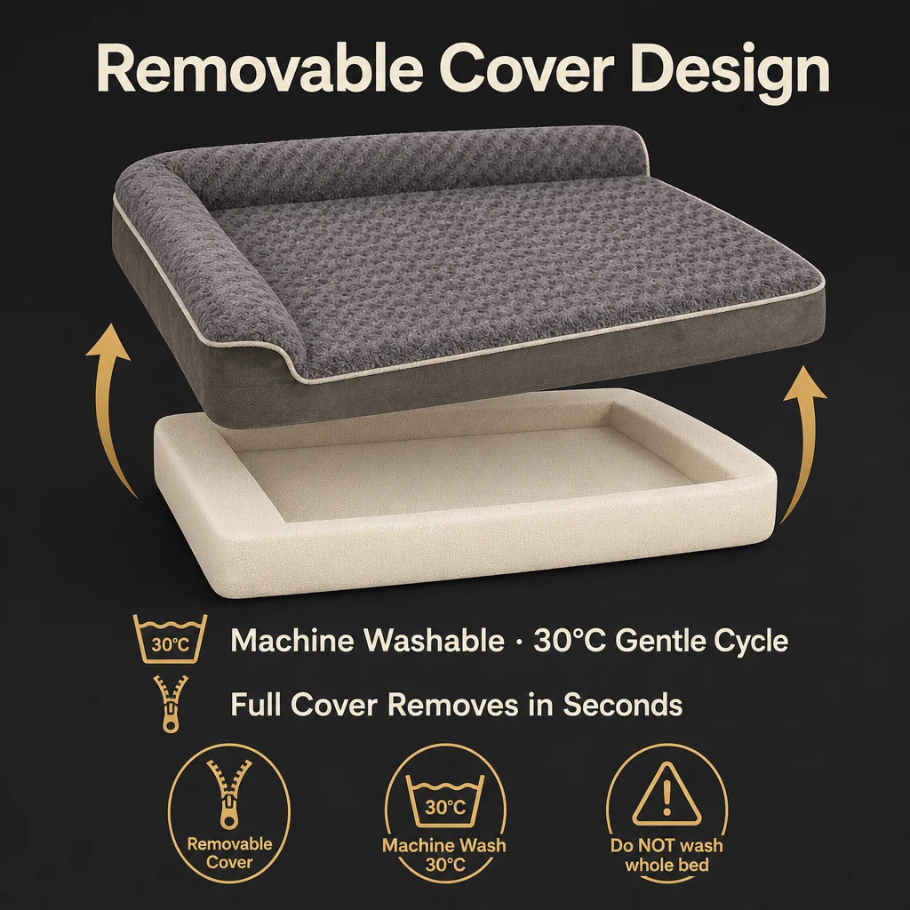 Fancie Low Bolster Dog Bed Rose — Product details 6