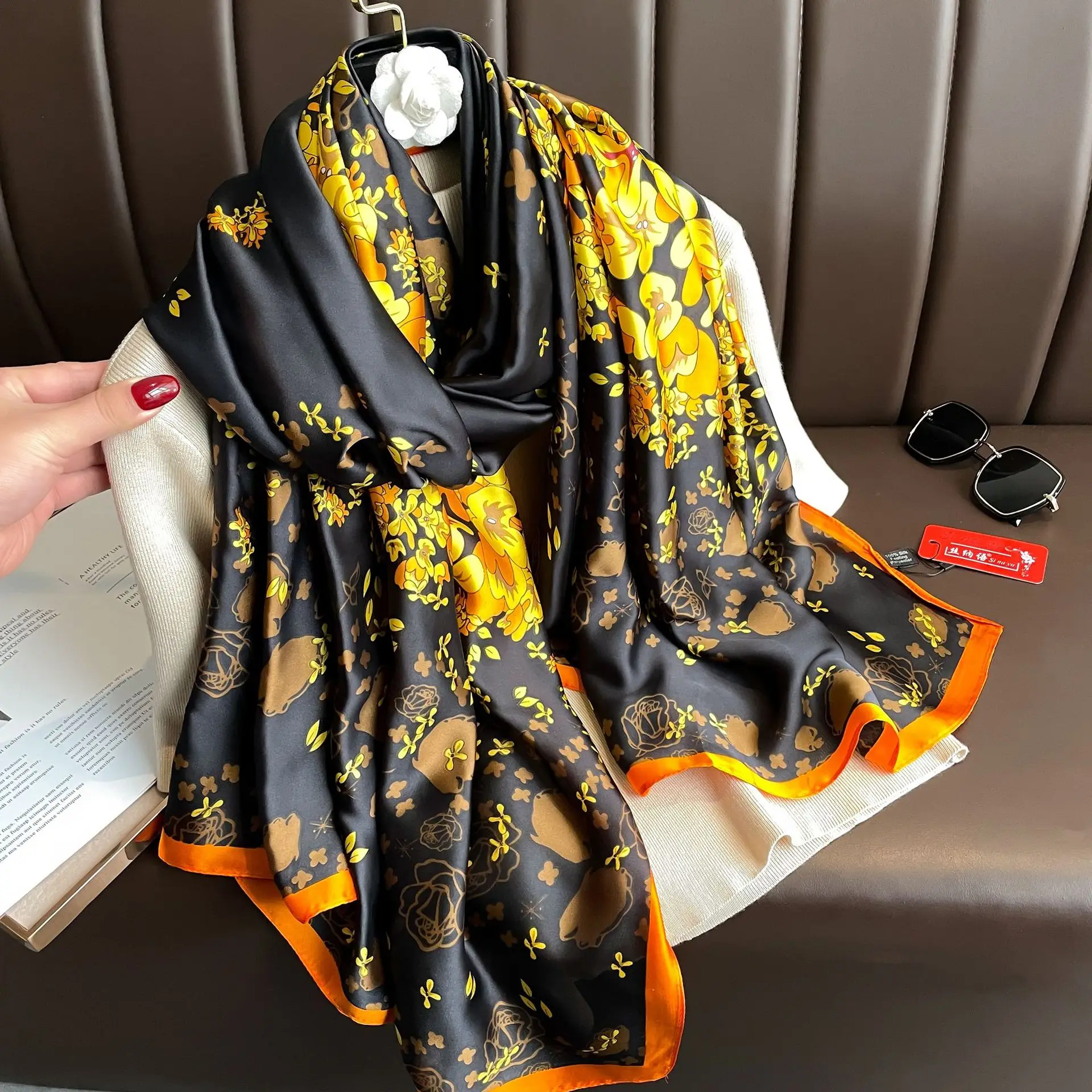 Shop Custom High Quality European Vintage Style Silk Scarf