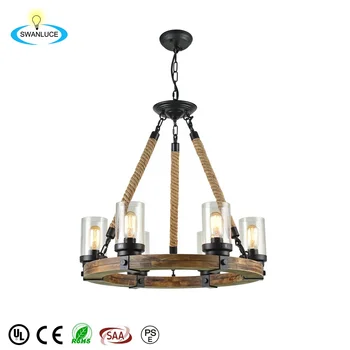 American Style Hotel Hanging Elegant rustic ceiling classic farmhouse chandelier Lighting Fixture