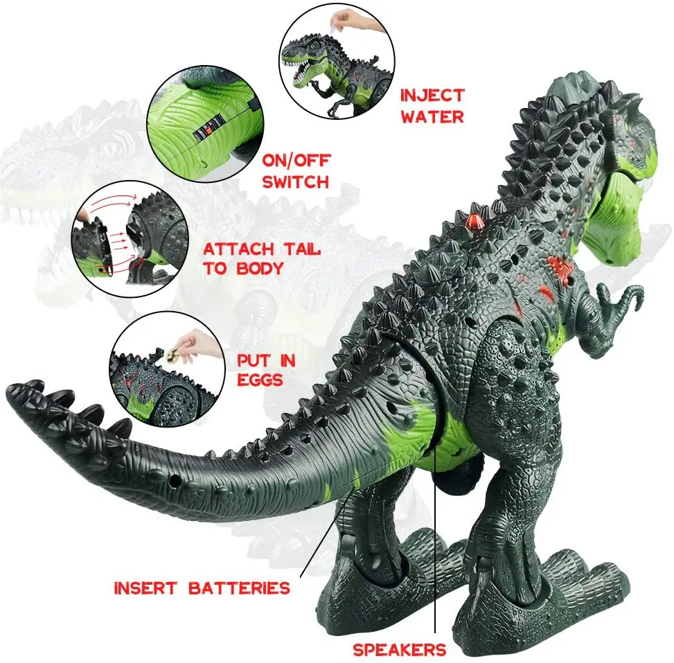 Remote Control Dinosaur Toy - Electronic Walking T-Rex with Roaring, Laying Eggs, and Realistic RC Features