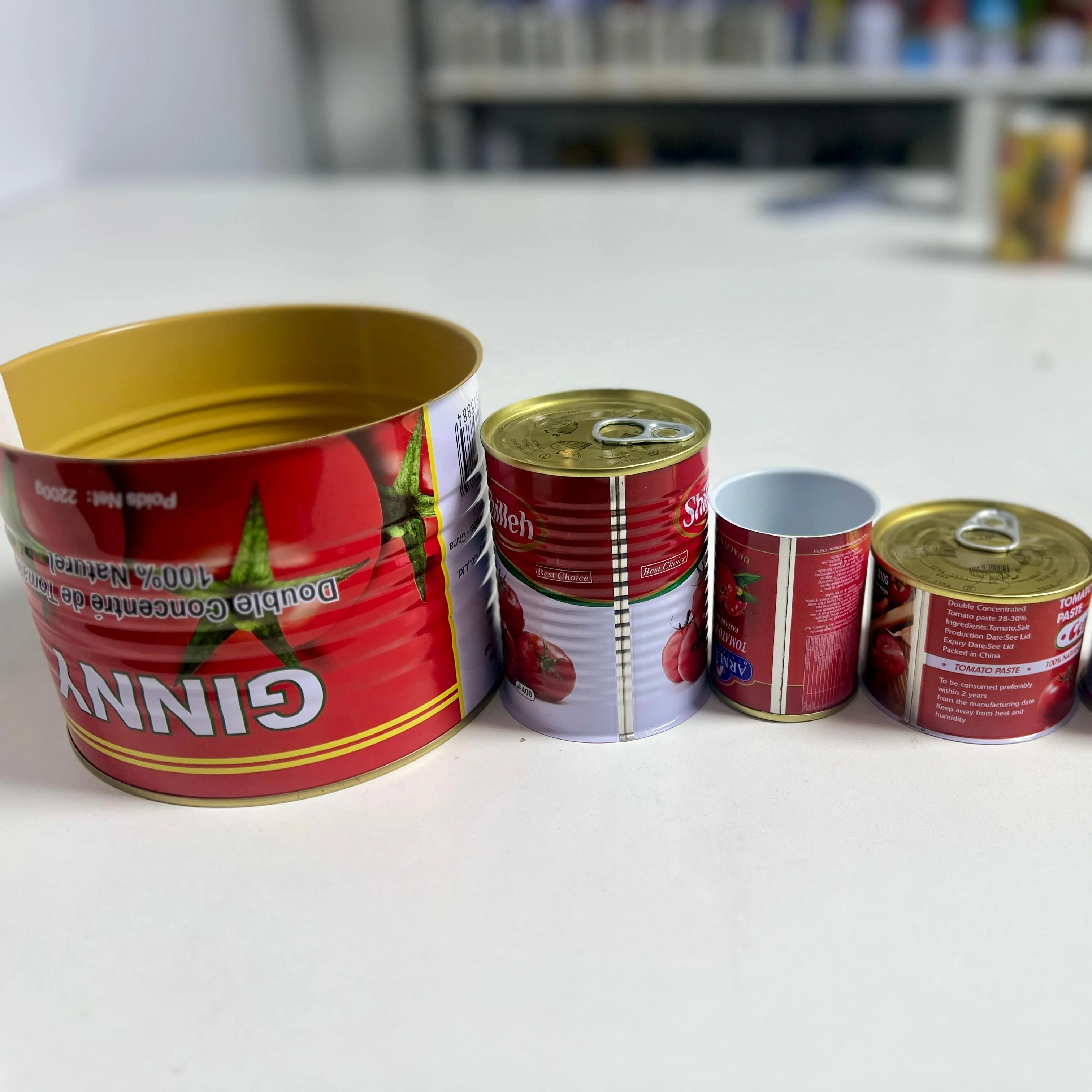 Customized Packaged Food Cans, Tinplate Materials,empty Tomato Sauce Cans