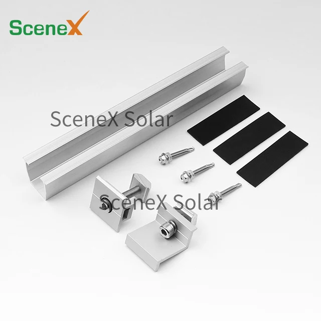 Solar Panel Aluminum Mounting Rail Solar Mini Rail U Shaped Rail For ...