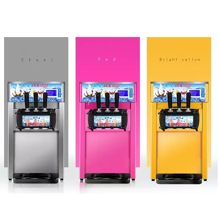 Automatic Mixed Flavours Soft Serve Ice Cream Machine Yogurt Ice Cream Machine