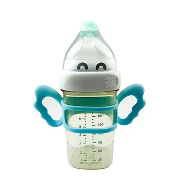 New design BPA free baby product silicone baby bottle handle for newborn baby feeding bottle