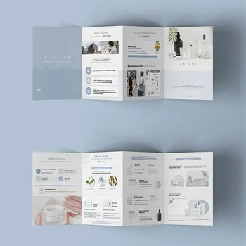 Customized Single Page Three-Fold Enterprise Brochure Black White Color Instruction Manual Printing Paper Paperboard Printing
