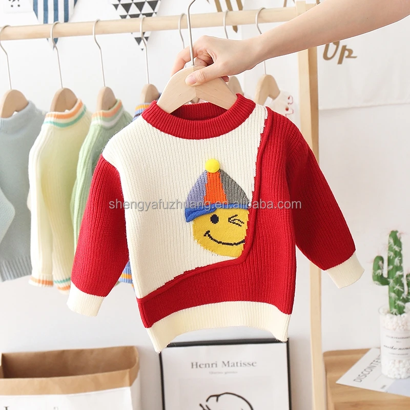 Girls Knitted Baby Cute Pullover Sweater Autumn Children's Sweater Cartoon Quality Winter Cotton Computer Knit Sweaters