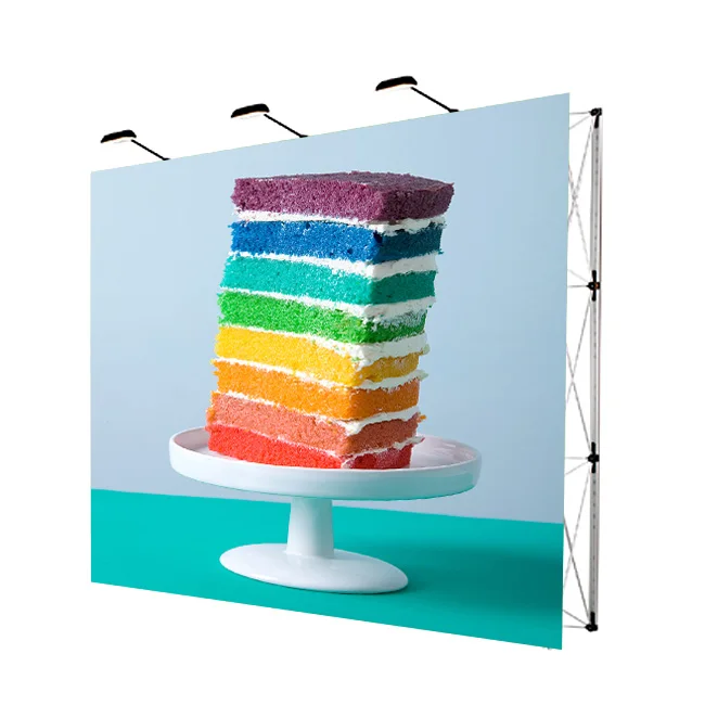 High Quality Pop Up Curved Backdrop Roll Up Horizontal Banner Stand