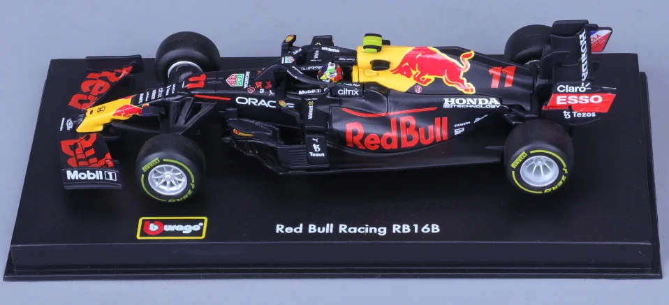 Preorder Burago 2021-1:43 гоночная модель автомобиля Red Bull Racing RB16B (с шлемом) из смолы с основанием
