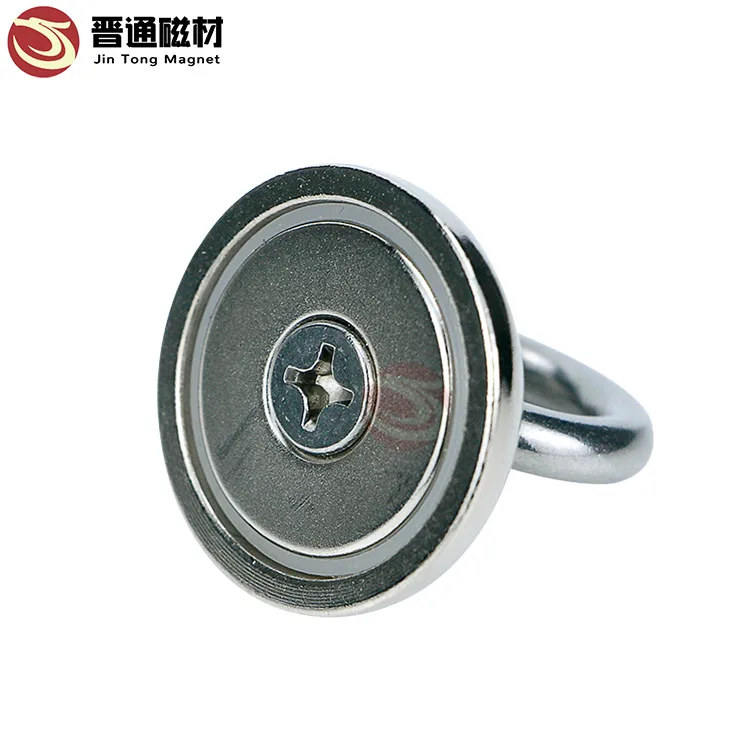 350LBS D60mm супер сильные Круглые неодимовые Salvage рыболовный магнит с болт проушиной