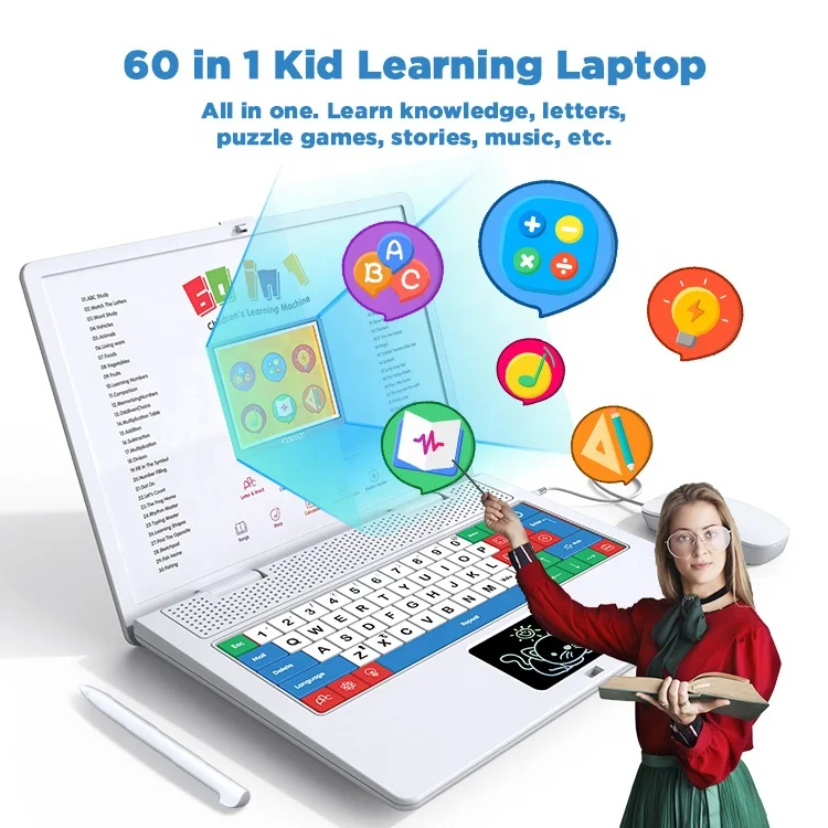 CT900 3.5 Inch Color Screen Intelligent Kids Laptop Learning Machine of Toy for Children to Study and Amuse