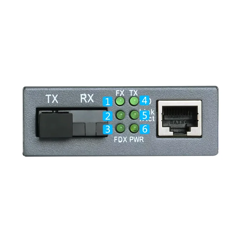 HTB-3100 10/100M Single Mode SC Port Optical Media Transceiver Ethernet 20KM 25KM RJ45 Fiber Optic Media Converter