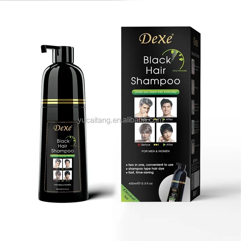 DEXE Fast Permanent Brown Natural Black Hair Color Dye Shampoo Original China Price Factory Private Label OEM  Customize Logo