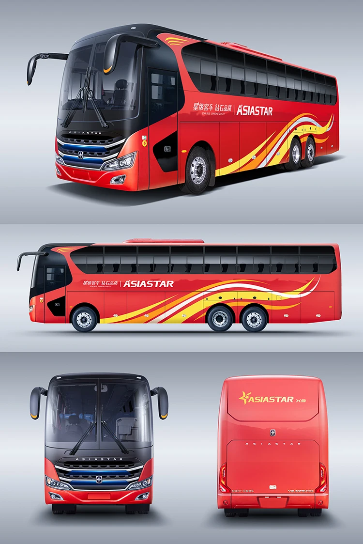 Modern 12 Meter 3+2 Layout 65 Passenger Seats diesel Euro 3 Engine Transport Passenger Intercity coach Bus for Sale