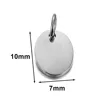 steel silver 7x10mm oval