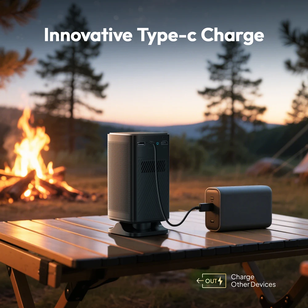 BYINTEK UFO P70X - Portable 3D Projector with 4-Hour Battery