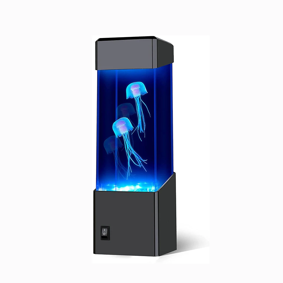 Tianhua Electric Jellyfish Tank Table Lamp With Color Changing Light
