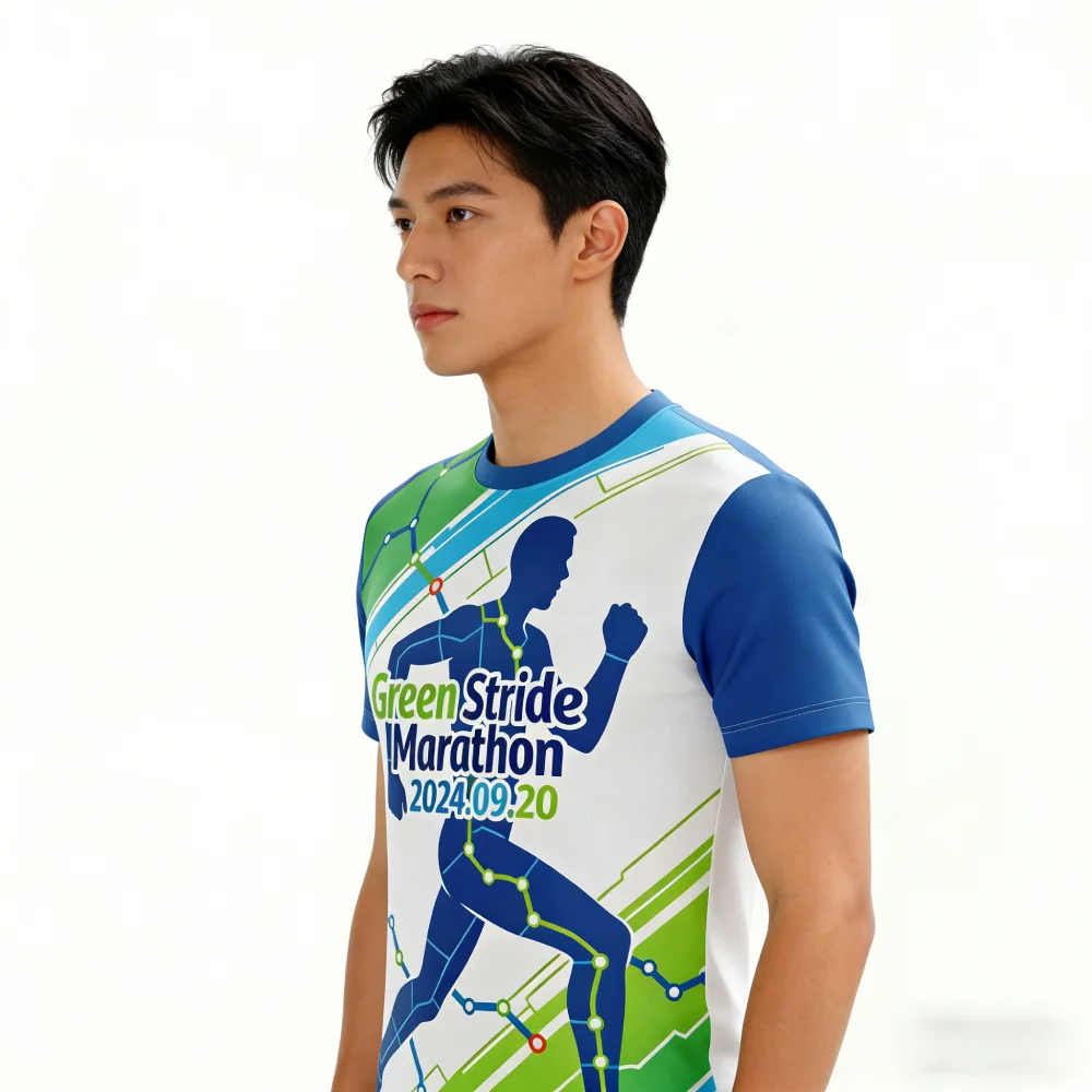High Performance Knitted Dry Fit Race Shirts 5K 10K Marathon Custom Logo Quick Dry Running T-shirts Sports Wear