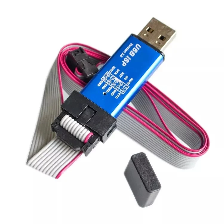 GalaxyElec Aluminum Shell 10pcs/lot USB ISP USBISP USBASP ASP Programmer for 51 ATMEL AVR WIN7 64 Random Color 