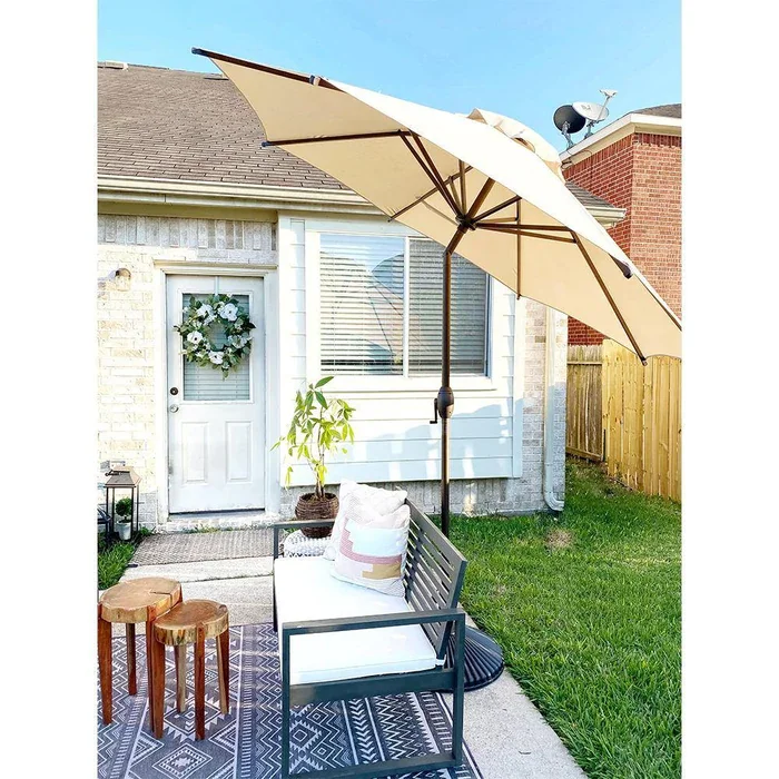 Зонты с центральным полюсом, зонты для коммерческой улицы, внутреннего дворика, круглый зонтик, Прямая поставка с завода, высококачественный открытый пляжный зонтик из алюминия