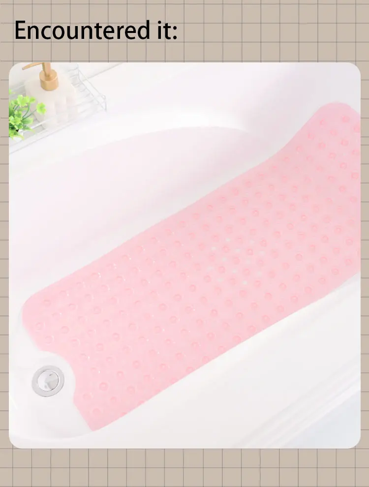 Bathtub Bath Shower Mat Non Slip Bathtub Mat Bath Tub Mats with Suction Cups Drain Holes for Bathroom details