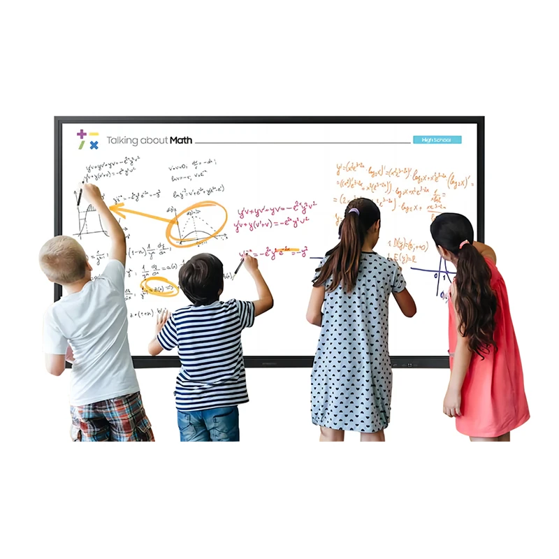 Android 13 Interactive Whiteboard  75 Inch Smart Portable Board for School Touch Screen TV with TYPE C
