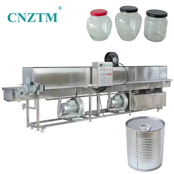 Small Continuous Glass Bottle Pressure Washer Cleaner Tunnel Washing Rinsing Machine for Cleaning Bottles /Jars/ Doypacks /Cans