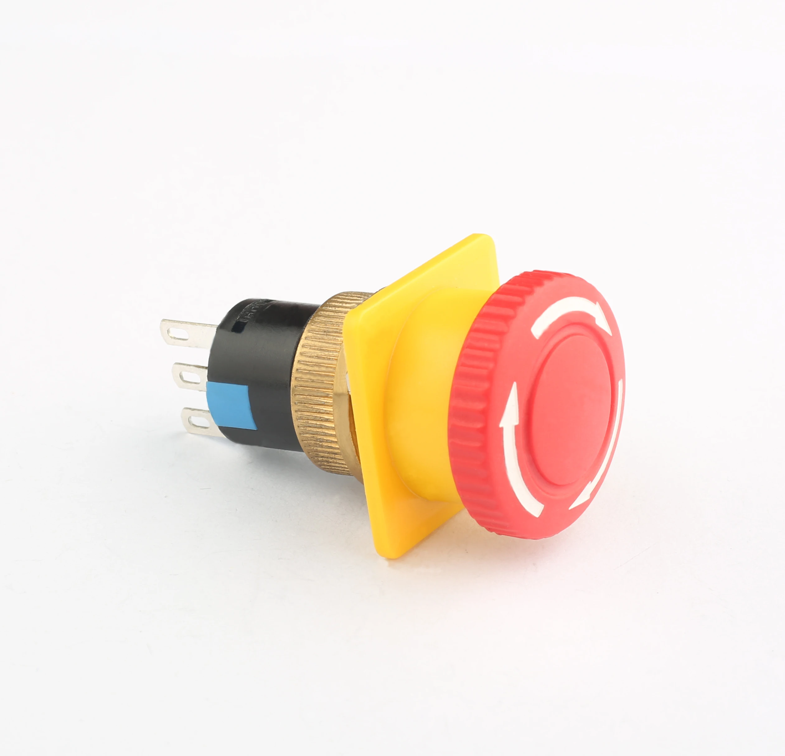 Not-Aus-Schalter Metall 16mm – Selbsthemmend, IP65, Mit 2 NO & 2 NC Kontakten