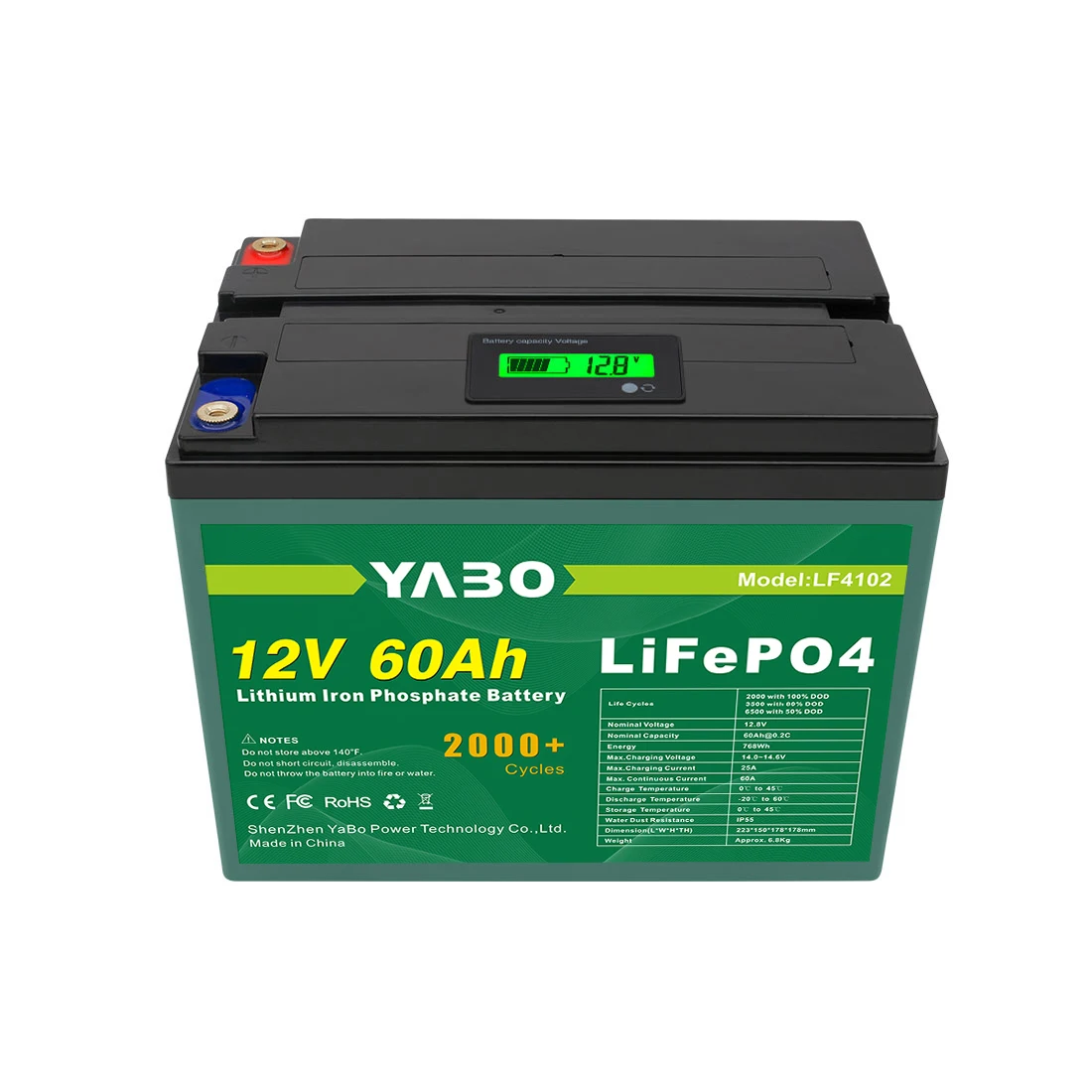 Factory Direct Rechargeable Portable Lithium Iron Phosphate Pack Deep Cycle 36V 24V 12V 60Ah LiFePO4 Battery