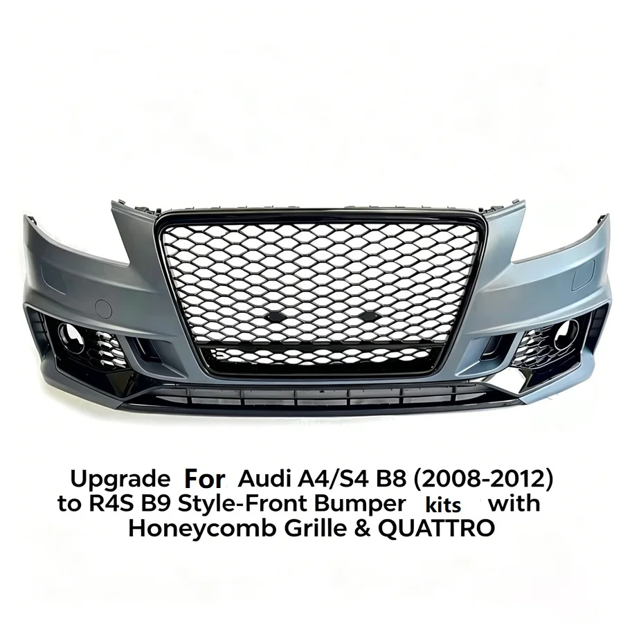 Audi A4 S4 B8用フロントバンパー（グリル付き）2008-2012年モデル