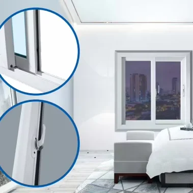Modern Design White Pvc Sliding Window Prefabricated House Anti Burglary Anti Mosquito Upvc windows